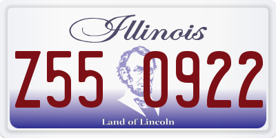 IL license plate Z550922