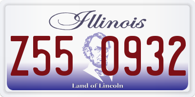 IL license plate Z550932