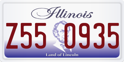IL license plate Z550935