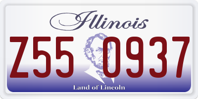 IL license plate Z550937