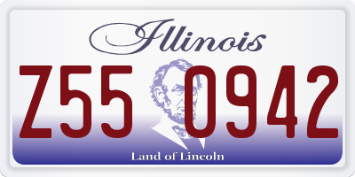 IL license plate Z550942