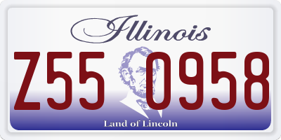 IL license plate Z550958