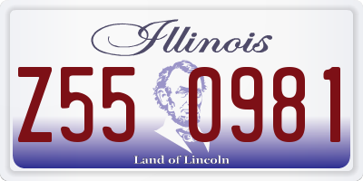 IL license plate Z550981