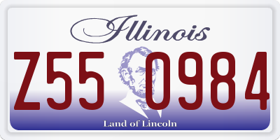 IL license plate Z550984