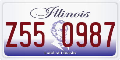 IL license plate Z550987