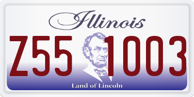 IL license plate Z551003