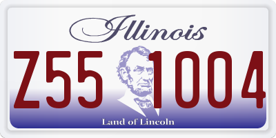 IL license plate Z551004