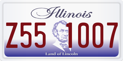IL license plate Z551007
