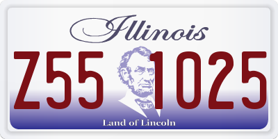 IL license plate Z551025