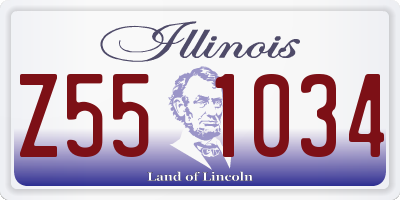 IL license plate Z551034