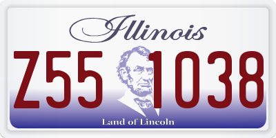 IL license plate Z551038