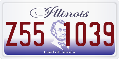 IL license plate Z551039