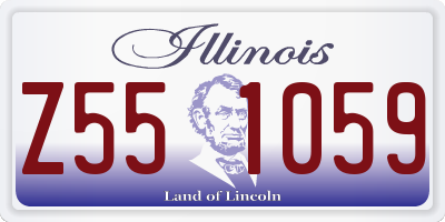 IL license plate Z551059