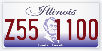 IL license plate Z551100