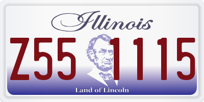 IL license plate Z551115