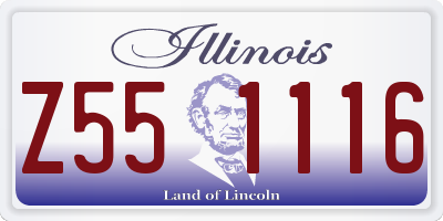 IL license plate Z551116