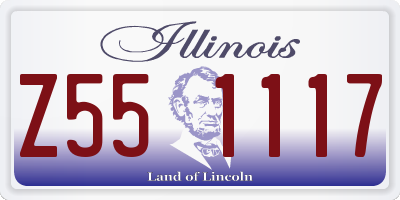 IL license plate Z551117