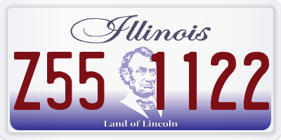IL license plate Z551122