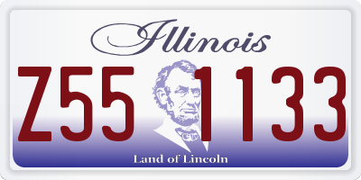 IL license plate Z551133
