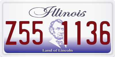 IL license plate Z551136