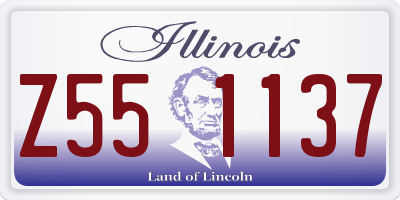 IL license plate Z551137