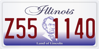 IL license plate Z551140