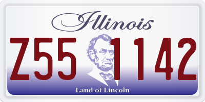 IL license plate Z551142