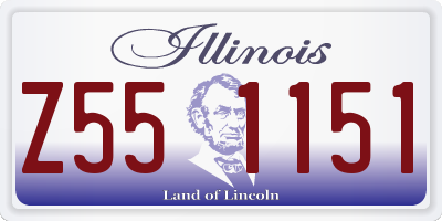 IL license plate Z551151