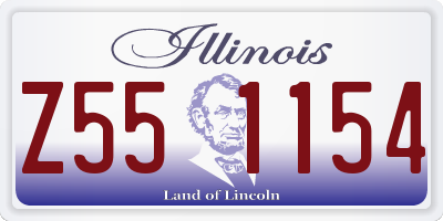 IL license plate Z551154