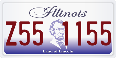 IL license plate Z551155