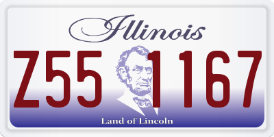 IL license plate Z551167