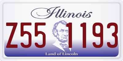 IL license plate Z551193