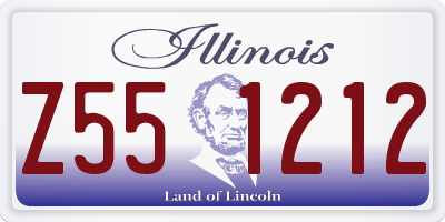 IL license plate Z551212