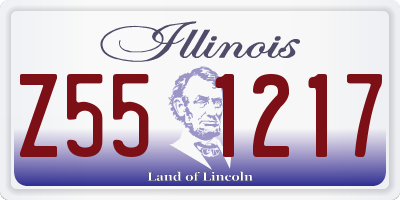 IL license plate Z551217