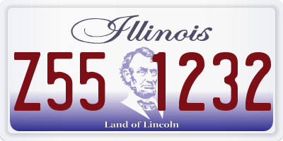 IL license plate Z551232
