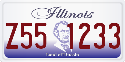 IL license plate Z551233