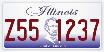 IL license plate Z551237