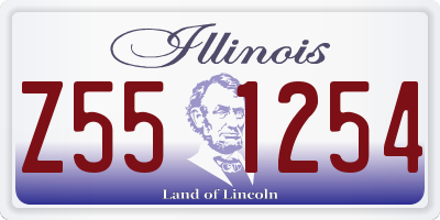 IL license plate Z551254