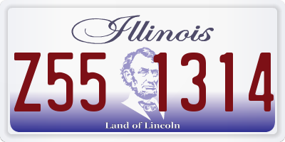 IL license plate Z551314