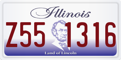 IL license plate Z551316