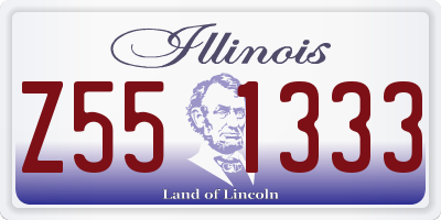 IL license plate Z551333