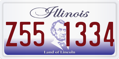 IL license plate Z551334