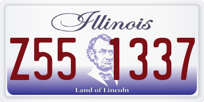 IL license plate Z551337