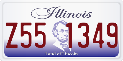 IL license plate Z551349