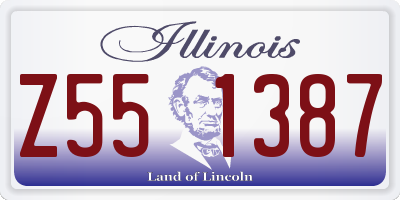 IL license plate Z551387