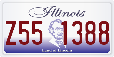 IL license plate Z551388