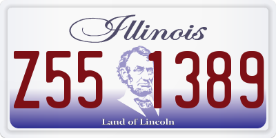 IL license plate Z551389