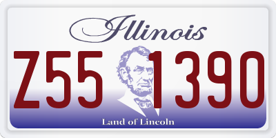 IL license plate Z551390