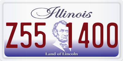 IL license plate Z551400