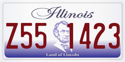 IL license plate Z551423